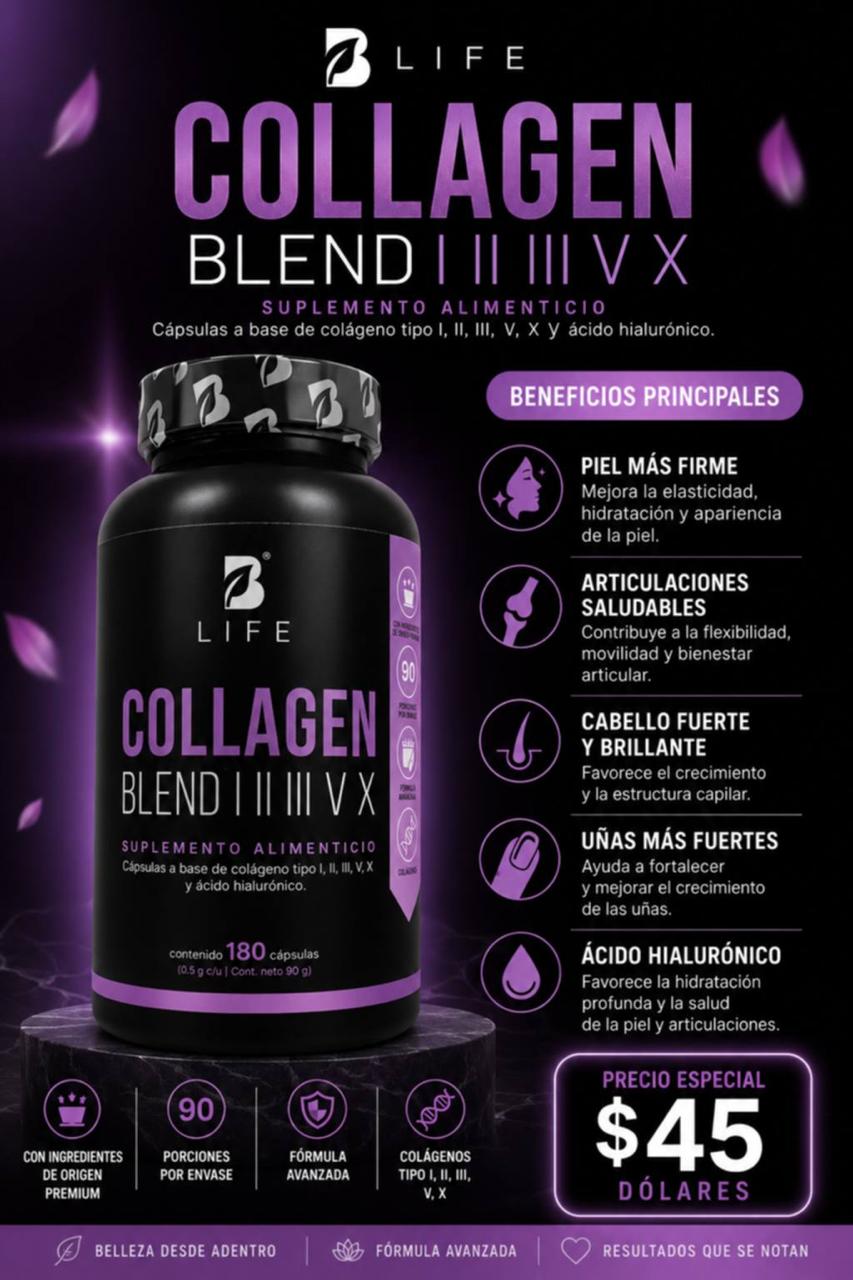 Collagen Blend I II III V X 180 Cap